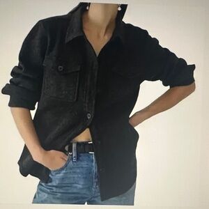 J.Crew Wool Blend Shirt Jacket Size Medium Charcoal Gray